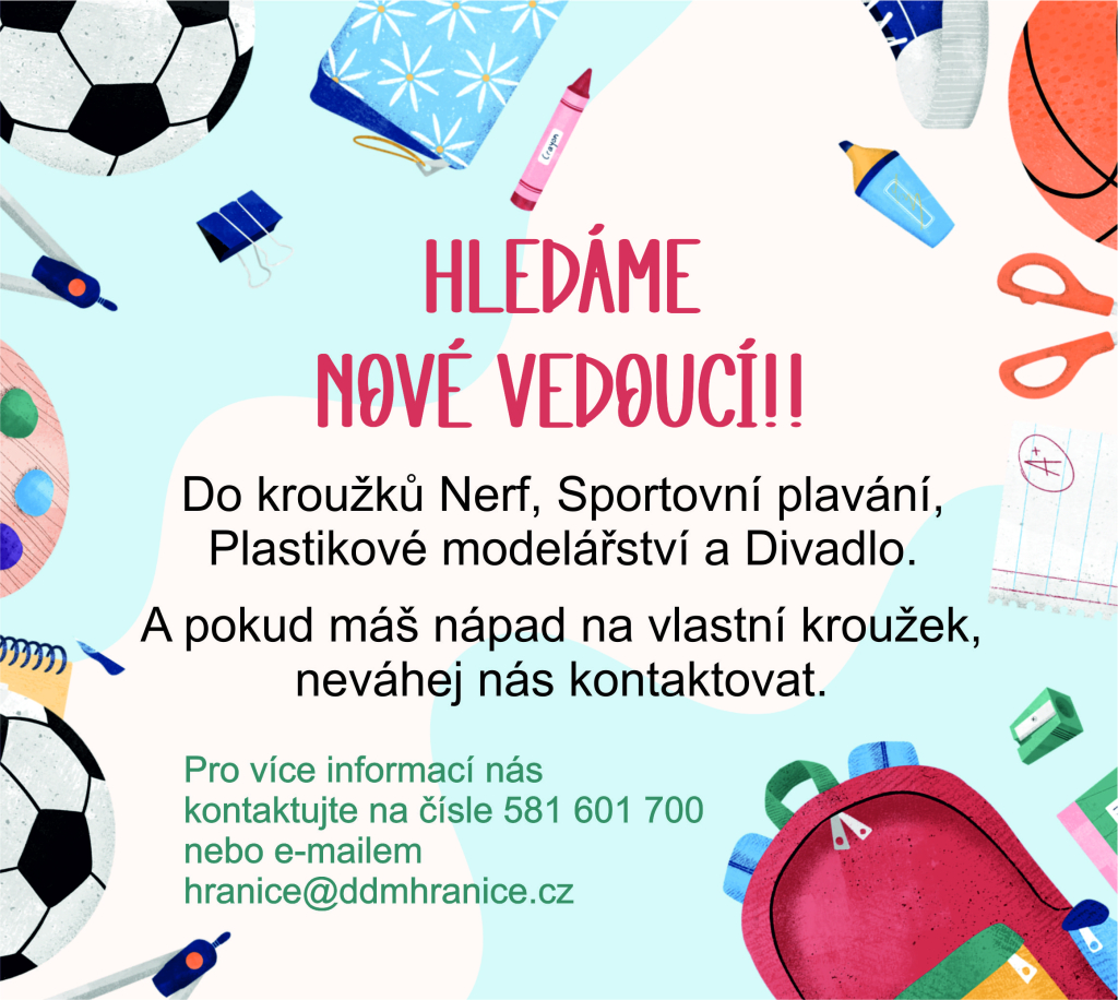 Hledáme nové vedoucí kroužků!