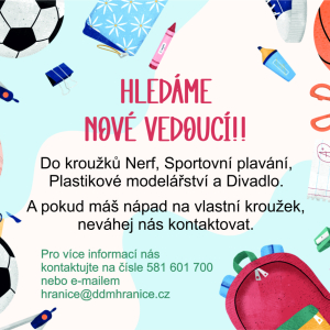 Hledáme nové vedoucí kroužků!